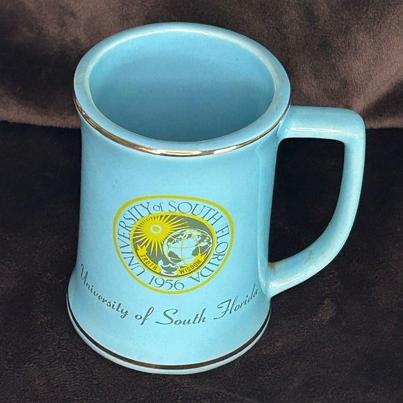 Vintage University of South Florida Blue Mug. 4” Tall by 3” Great Condition - Picture 1 of 5